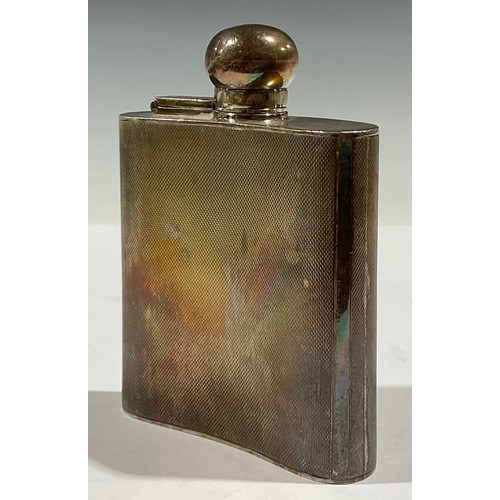 40 - A silver hip flask, Birmingham 1963, 155g