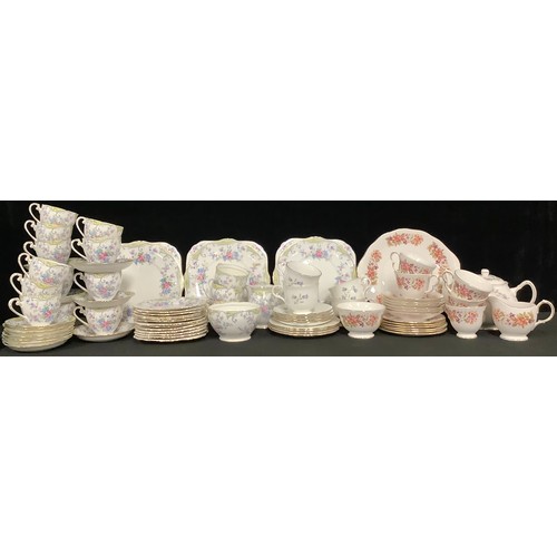 151 - A Grafton China Strathmore pattern tea service for ten, comprising cake plates, side plates, cream j... 