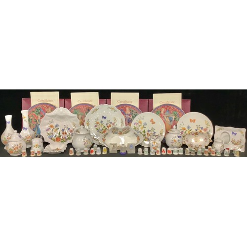 159 - A set of four Royal Worcester collector's plates for Past Times, boxed with three certificates; an A... 