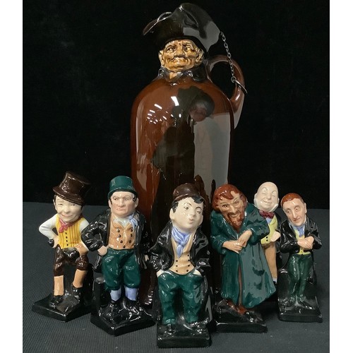 181 - A set of six Royal Doulton figures after Charles Dickens, Sam Weller, Uriah Heap, Artful Dodger, Mic... 