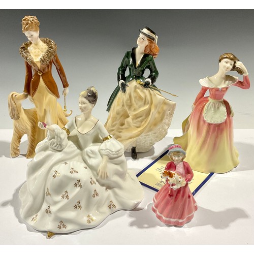 189 - A Royal Worcester figure, Francesca, exclusive to the Royal Worcester Collector's Society; another, ... 