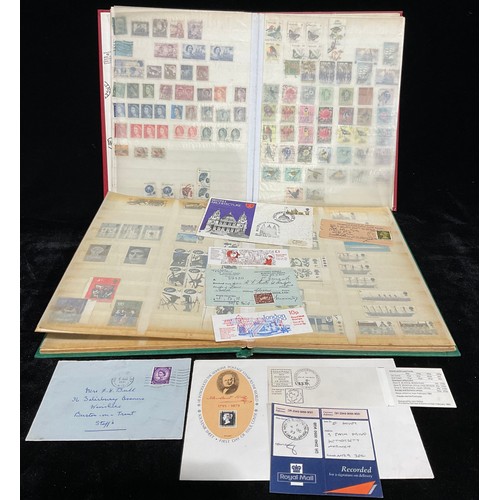 241 - Stamps - two stock books containing GB and Australia stamps, QV 2d dues, modern collection