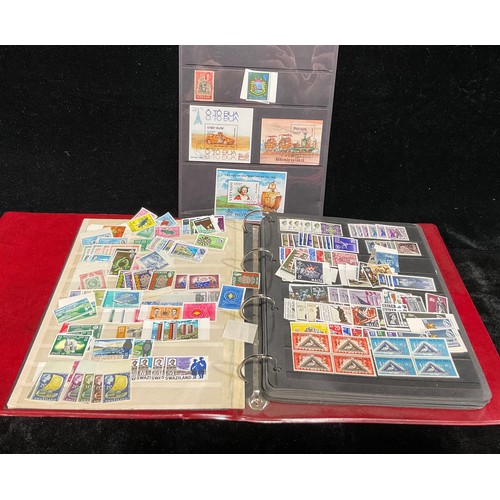 242 - Stamps - binder with QEII mint sets and part sets, British Commonwealth, etc