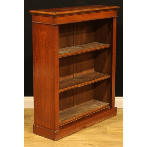 116 - A Victorian walnut open bookcase, 107cm high, 89cm wide, 29cm deep, c.1880