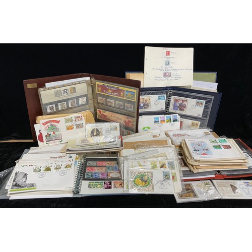 383 - Stamps - box of 1980's - 1990's FDC, cards, etc; many thousands, to include Benhams Silks