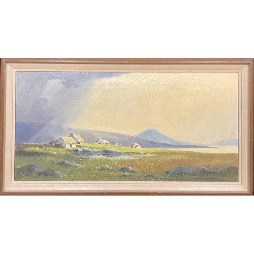 424 - Sean O'Neill (Irish 20th century)
Donegal, Ireland
signed, oil on canvas, 39.5cm x 80.5cm