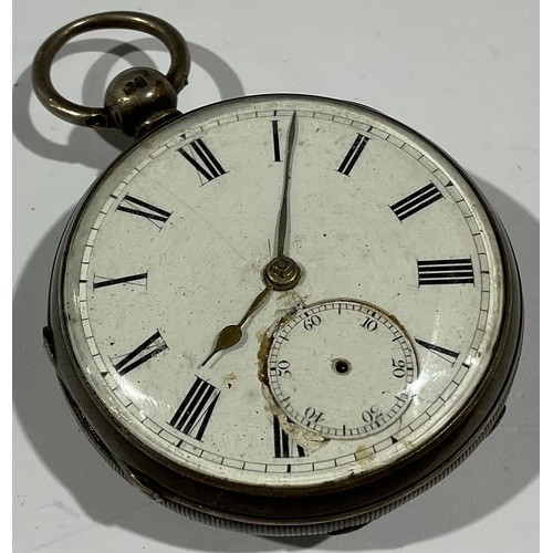 499 - A silver fusee pocket watch, London 1873