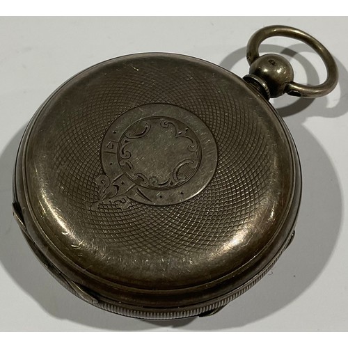 499 - A silver fusee pocket watch, London 1873