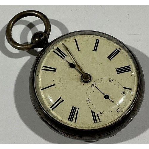 503 - A hallmarked silver fusee pocket watch