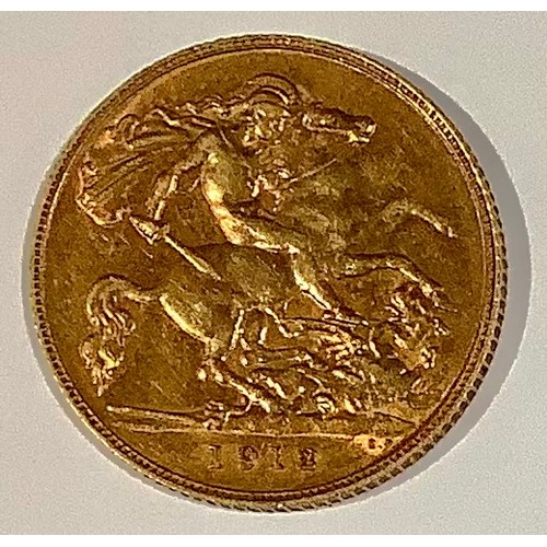 534 - A George V half sovereign, 1912