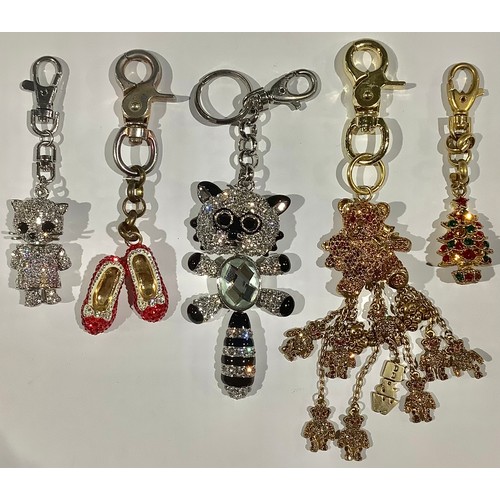 467 - Butler & Wilson - fashion jewellery, a key ring, set with glass stones, Ruby Slippers, marked; other... 