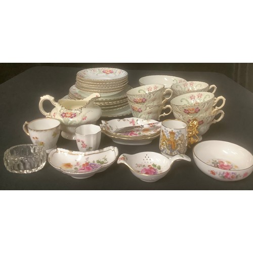 551 - A Togo part tea set for six comprising cups, saucers, sugar bowl, serving plate; a Royal Crown Derby... 