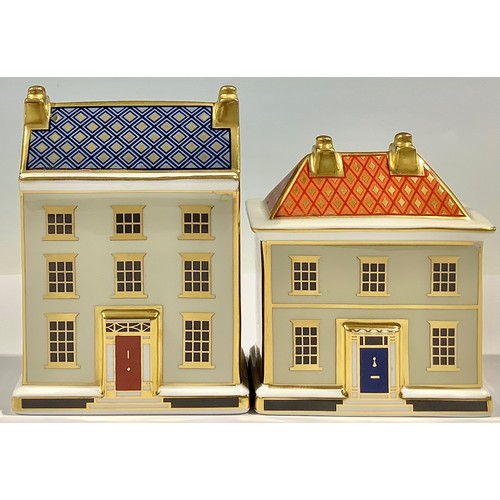 20A - A Royal Crown Derby miniature model house, Royal Crown derby Shop, another, Georgian Town House, sec... 