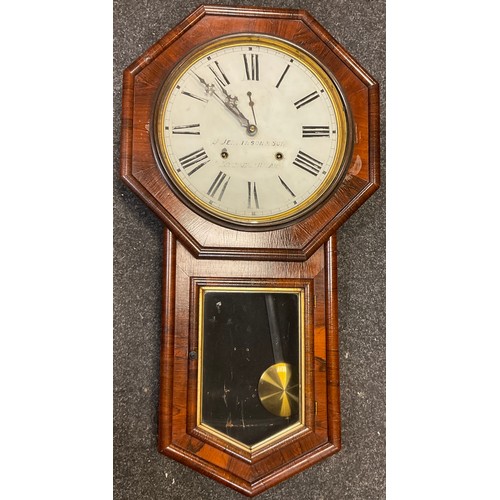 146 - An early 20th century American wall clock, by J. Jennison & sons.