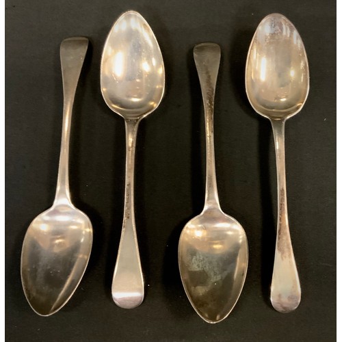 413 - A set of four William IV silver table spoons, John Haynes,  London 1834, 5.08ozt (4)