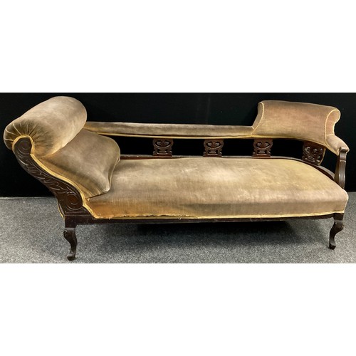 290A - A Victorian Chaise Longue, 72cm high x 176cm long x 64cm deep.