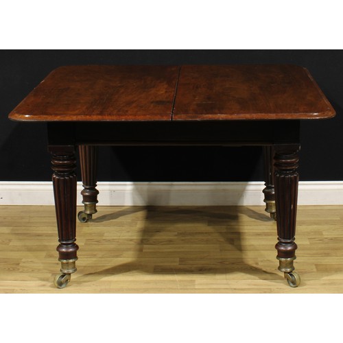 1246 - A 19th century mahogany extending dining table, in the manner of Gillows of Lancaster and London, ro... 