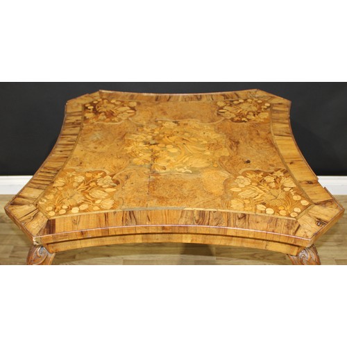 2074 - A pair of 19th century Italian Sorrento marquetry centre tables, each incurve canted square top inla... 