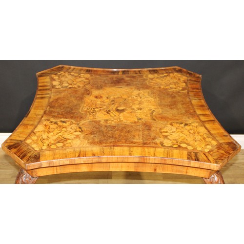 2074 - A pair of 19th century Italian Sorrento marquetry centre tables, each incurve canted square top inla... 