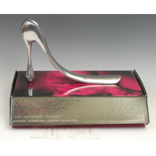 1850 - A Manolo Blahnik for Habitat, Very Important Product cast aluminium stylised shoehorn, as an elongat... 