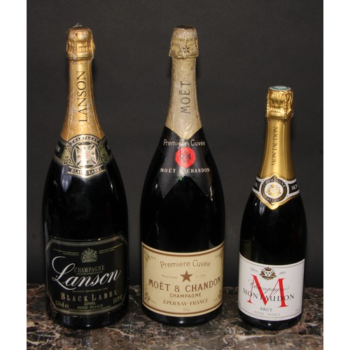 2576 - Champagne - Moët & Chandon Champagne, Premier Cuvee, magnum, 150cl; others, Lanson Black Label, magn... 