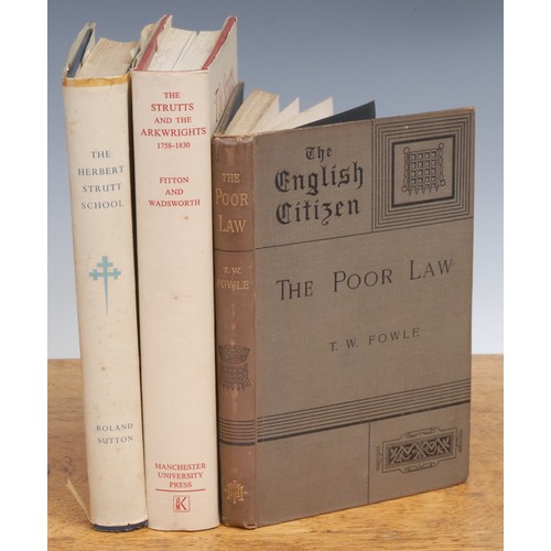 2778 - History, British – Fowle (T. W., MA), The Poor Law, London, Macmillan 1881, 12mo, 163pp, black title... 