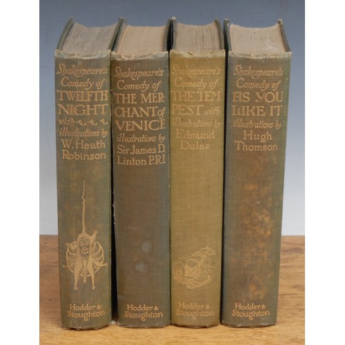 2830 - Literature, English – Shakespeare (William, 1564-1616), The Comedies in four volumes, London, Hodder... 