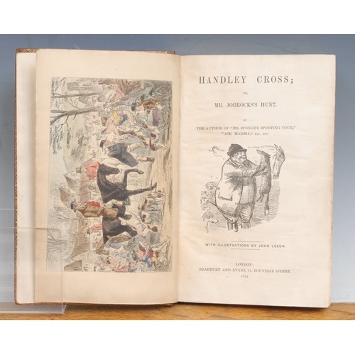 2832 - Literature, English – Surtees (Robert Smith, 1805-1864), Handley Cross, or Mr. Jorrocks’ Hunt, Londo... 