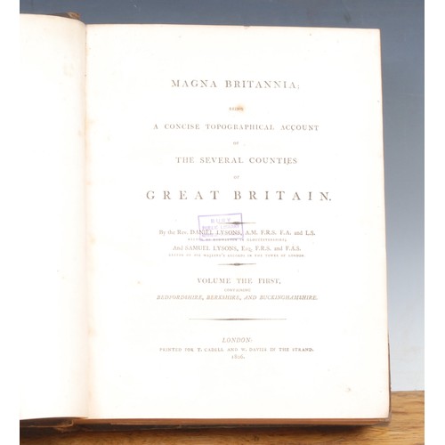 2939 - Topography, English Counties – Lysons, (Daniel FRS) & (Samuel, FRS, FSA), Magna Britannia Being a Co... 