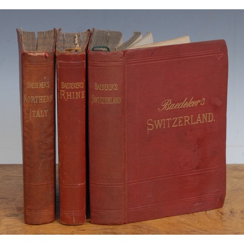 2948 - Topography, Travel – Baedeker, (Karl), a set of three Baedeker’s Guides: Italy, Principally Northern... 