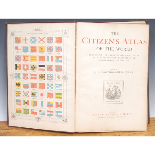 2953 - Topography, World – Bartholomew (J. George FRGS) The Citizen’s Atlas of the World, London, George Ne... 