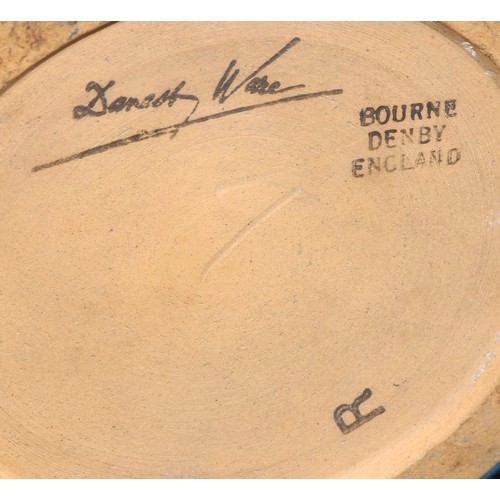 151 - A Bourne Denby Danesby Ware Orient Castleton three handled vase, 21cm high; an Ilam jug, 12.5cm high... 