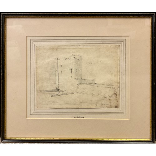 979 - Attributed to John Sell Cotman (1782–1842), bears signature, a Scottish castle, pencil sketch, 19cm ... 