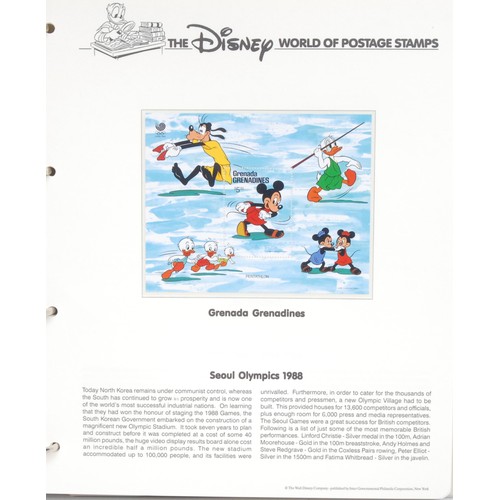 2678 - Stamps - two Disney stamp albums, including cased coin cover, etc