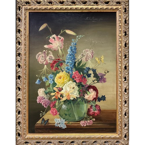 1193 - Margaret Elaine Ryder, (Bn 1908), Hot House Flowers, oil on canvas,, 56,5cm x 41cm;  another, An Arr... 