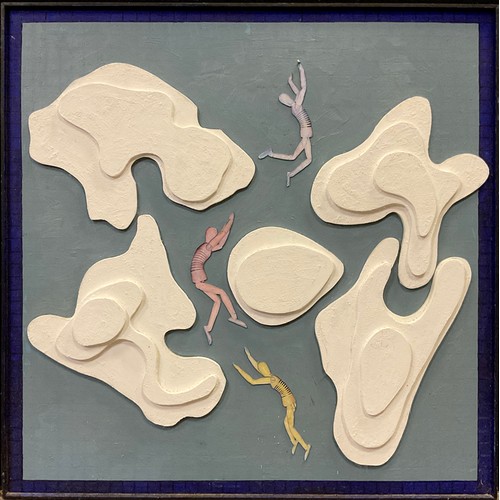 1022 - Derek Carruthers (1935-2021) Island Gymnastics, 3D mixed media, signed and titled verso, 77cm x 76cm... 