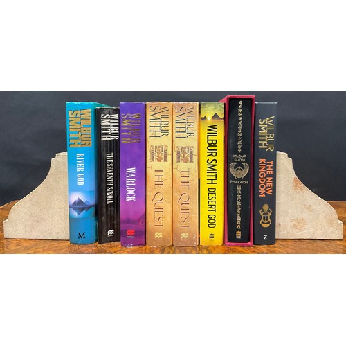 2745 - Books - Wilbur Smith hardbacks and paperbacks, the Ancient Egypt series, incomplete - five signed fi... 