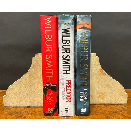 2747 - Books - Wilbur Smith hardbacks, the Hector Cross complete series - three signed editions comprising ... 