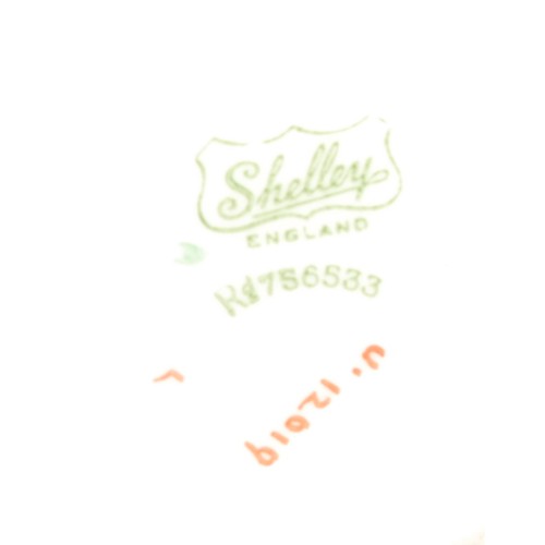 8 - A Shelley Eve shape Holly Hocks pattern tea and coffee set, pattern no 12019, inc, coffee pot, six c... 