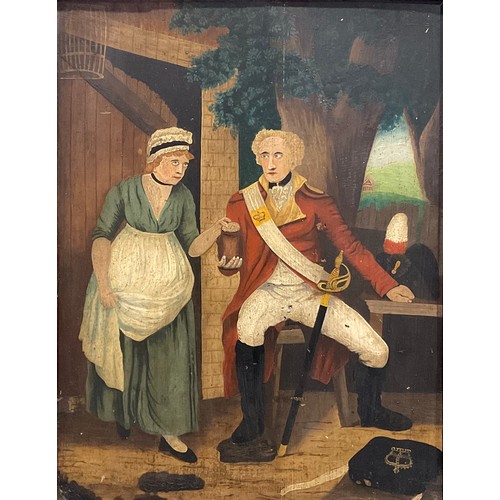 1063 - English Primitive School (19th century)
a pair, Military Officer and a Scottish Highlander and His S... 