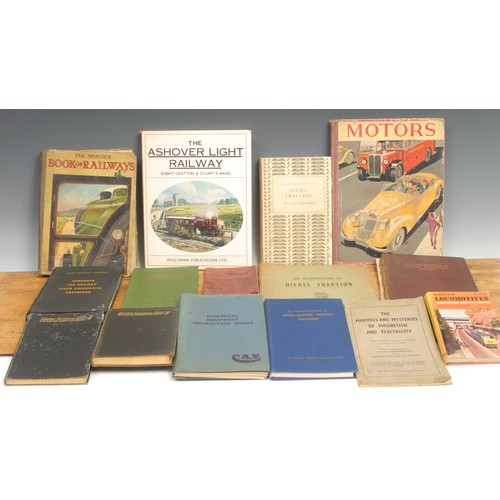 2744 - Books - locomotive interest, The Ashover Light Railway, The Wonder Book of Railways, The Development... 