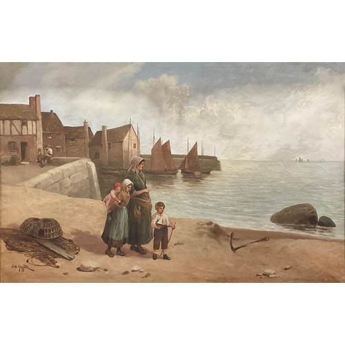 1180 - James Walter Gozzard (British, 1888 - 1950)
a pair, Mother and Children by the Quayside, and Fetchin... 