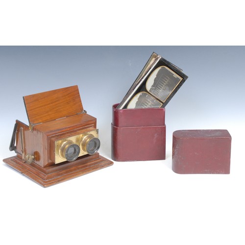 2706 - Photography - The Stereoscope - a 19th century walnut table top stereoscopic viewer, Smith, Beck & B... 