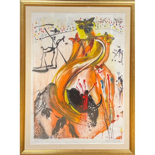 1028 - Dali, Salvador, Butterfly and the Bullfighter, signed in pencil, limited edition lithograph, 116/250... 