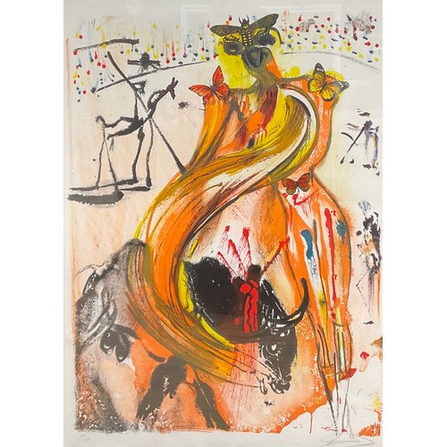 1028 - Dali, Salvador, Butterfly and the Bullfighter, signed in pencil, limited edition lithograph, 116/250... 