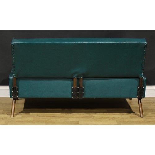 1637 - Mid-century Design - a sofa, in the manner of Florence Knoll, 74cm high, 124cm wide, the seat 53cm d... 