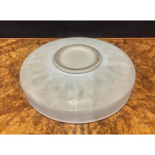 13 - Studio Pottery - a stoneware bowl, by Robin Hopper, impressed mark, 30cm diameter