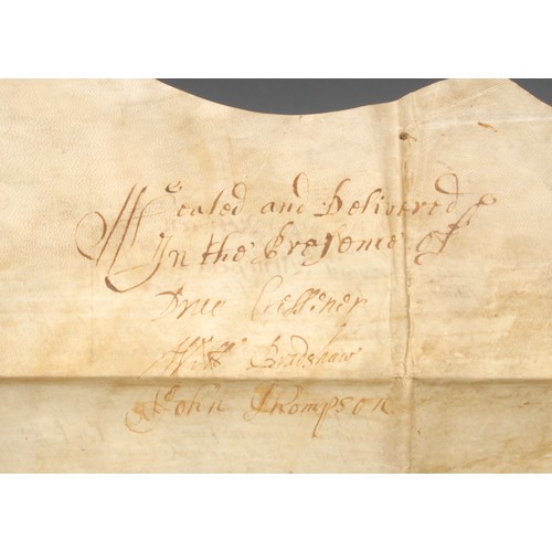 2699 - Derbyshire and Nottinghamshire: a collection of vellum deeds and indentures relating to mainly local... 