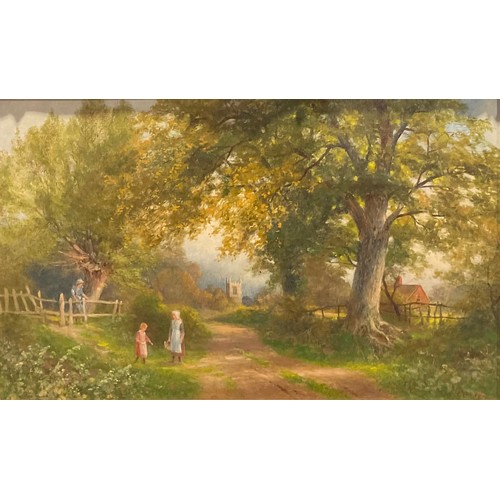 1126 - Frank Gresley (1855-1936)
A Derbyshire Lane
signed, oil on canvas, 39.5cm x 65cm