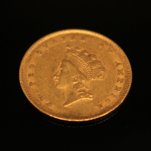 2621 - Coins - an American gold dollar, 1854